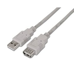 Cable AISENS USB-A/M a USB-A/H 1.8M Beige (A101-0013)