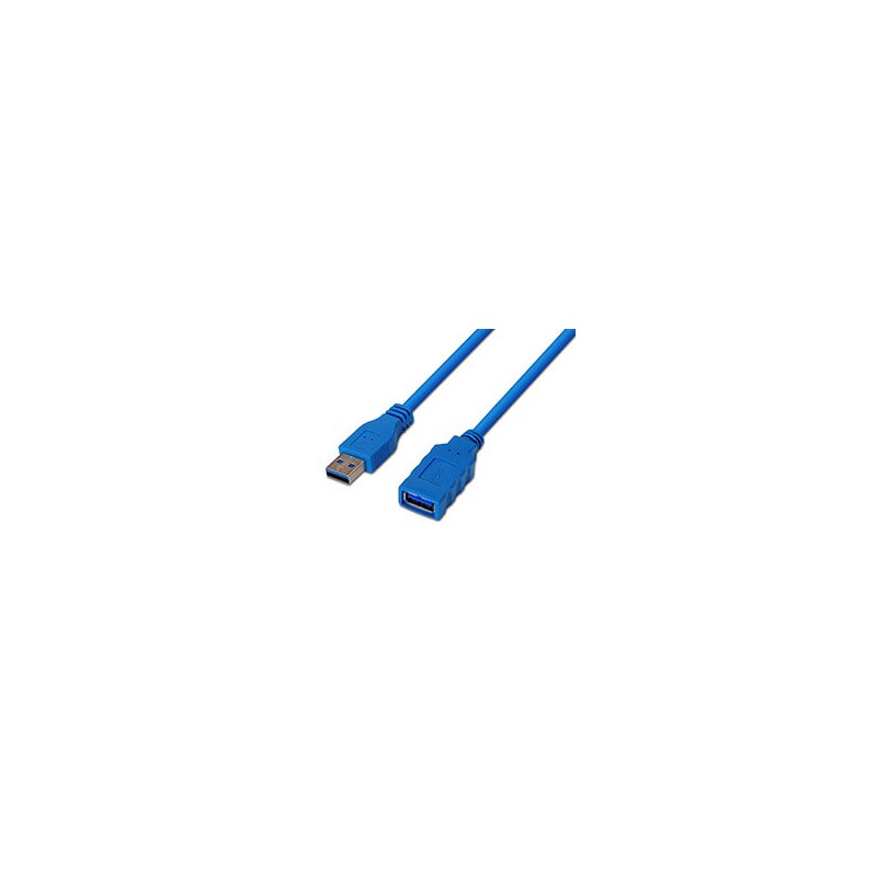 Cable AISENS USB-A/M a USB-A/H 1m Azul (A105-0045)