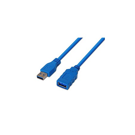 Cable AISENS USB-A/M a USB-A/H 1m Azul (A105-0045)