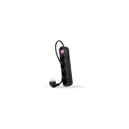 Regleta Nanocable 4xSchuko Interruptor (10.37.0004-BK)