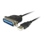 Cable EQUIP USB-A/M a Paralelo 1.5m Negro (EQ133383)