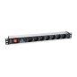 Regleta EQUIP 7xSchuko Interruptor Rack 1U (EQ333309)