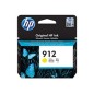 Tinta HP 912 Amarillo 2.93ml 315 páginas (3YL79AE)