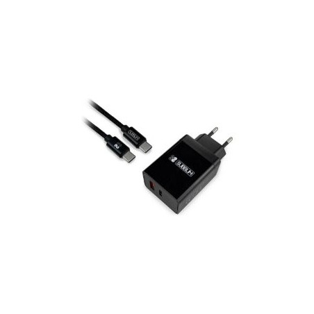 Cargador Pared SUBBLIM USB-A/C Cable USB-C (CHG-3WPD02)