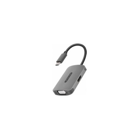 Adaptador Sitecom USB-C 3.0 a HDMI/VGA Gris (CN-373)