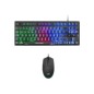 T+Ratón Mars Gaming LED RGB USB Óptico Negro (MCPTKLES)