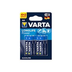 Pilas VARTA Longlife Power AA LR6 Blister 6 (4+2)