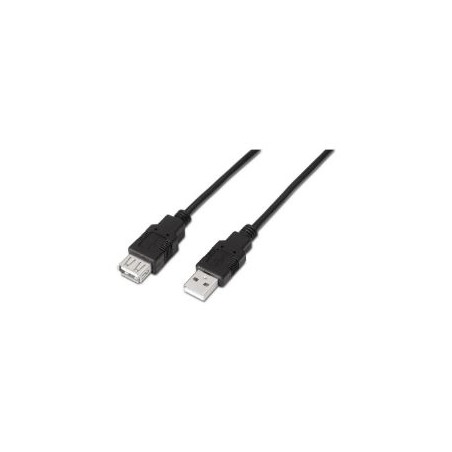 Cable AISENS USB-A/M a USB-A/H 1.8m Negro (A101-0016)