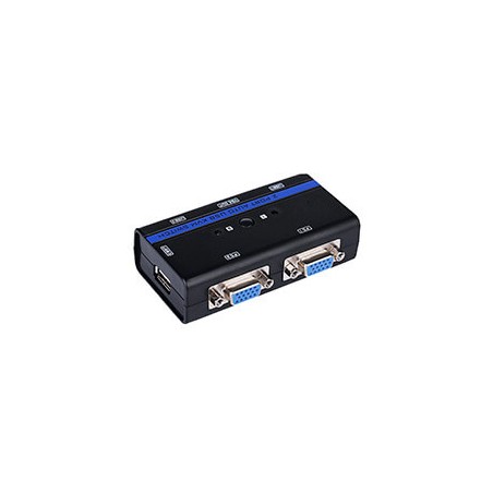 Conmutador AISENS KVM USB 2.0 VGA Negro (A111-0064)