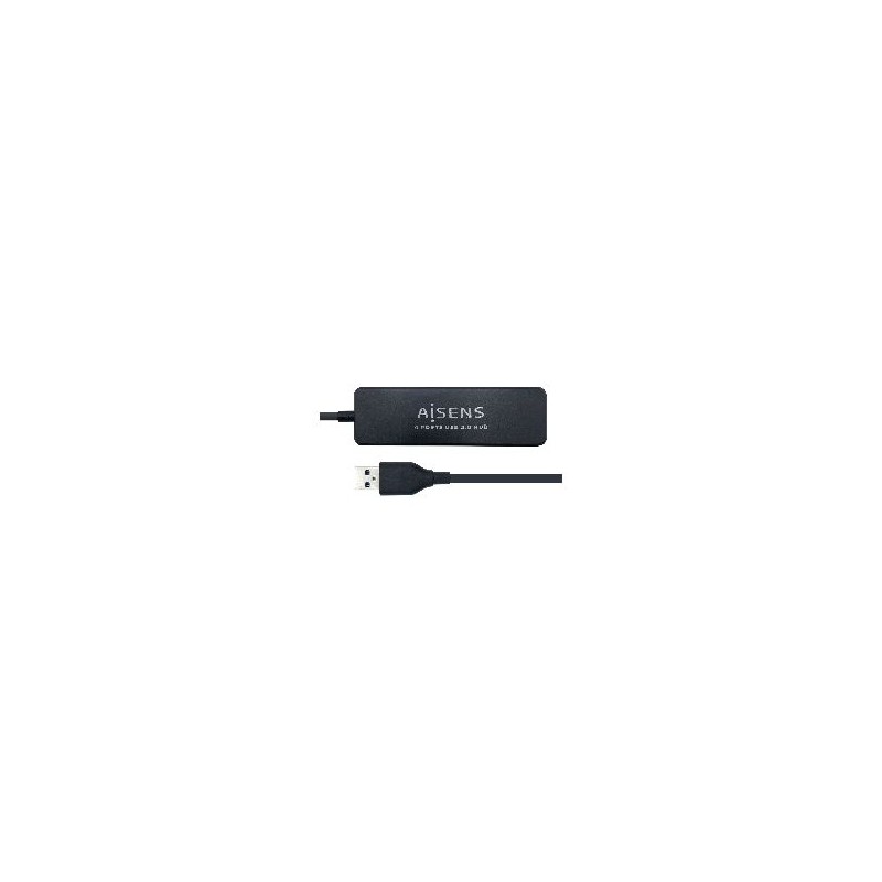 Hub AISENS USB 2.0 a 4xUSB 2.0 30cm Negro (A104-0402)