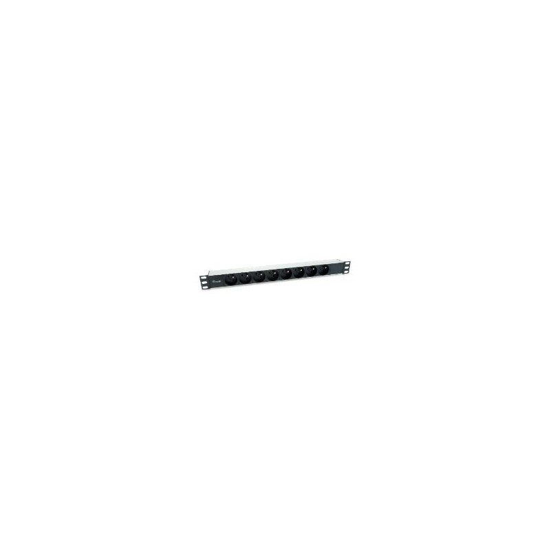 Regleta EQUIP 8xSchuko 1.8m Rack 1U Negra (EQ333313)
