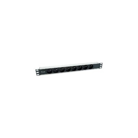 Regleta EQUIP 8xSchuko 1.8m Rack 1U Negra (EQ333313)