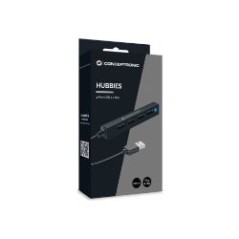 Hub CONCEPTRONIC USB 2.0 a 4xUSB 2.0 Negro (HUBBIES05B)