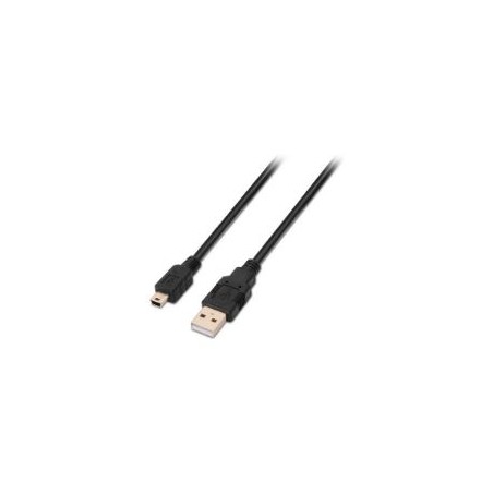 Cable USB-A 2.0/M a Mini USB/M 0.5m Negro (A101-0023)