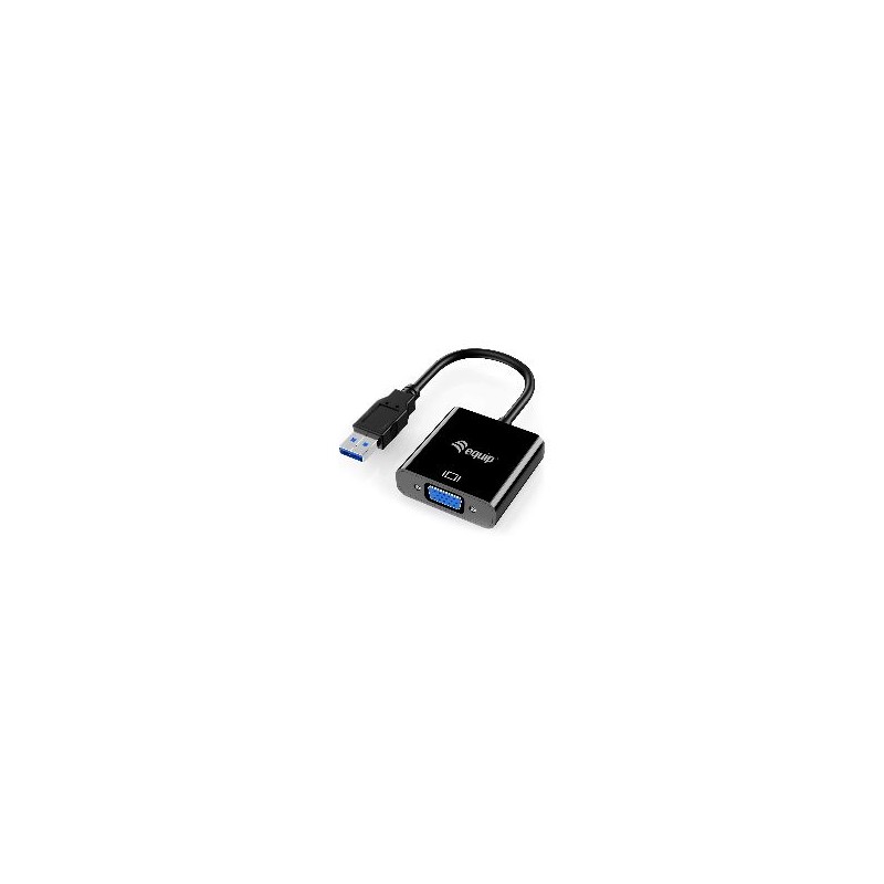 Cable EQUIP USB-A/M a VGA/H 0.25m Negro (EQ133384)