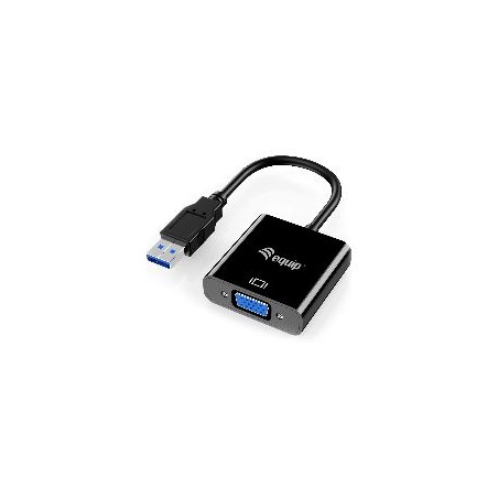 Cable EQUIP USB-A/M a VGA/H 0.25m Negro (EQ133384)