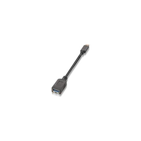 Cable AISENS USB-C/M a USB-A/H 15cm Negro (A107-0062)