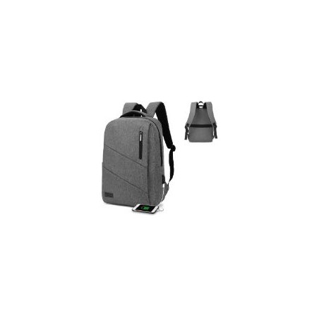 Mochila SUBBLIM City 15.6" USB Gris (SUB-BP-2BL2000)