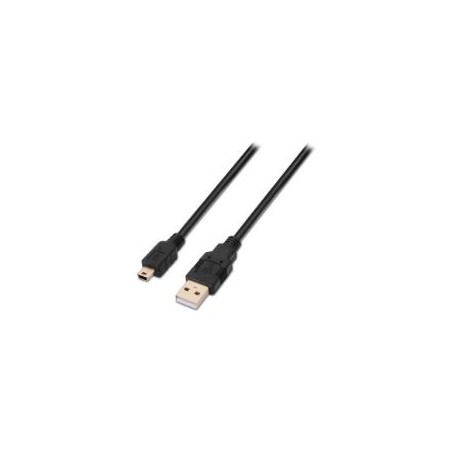 Cable AISENS USB-A/M a MiniUSB-B/M 3m Negro (A101-0026)