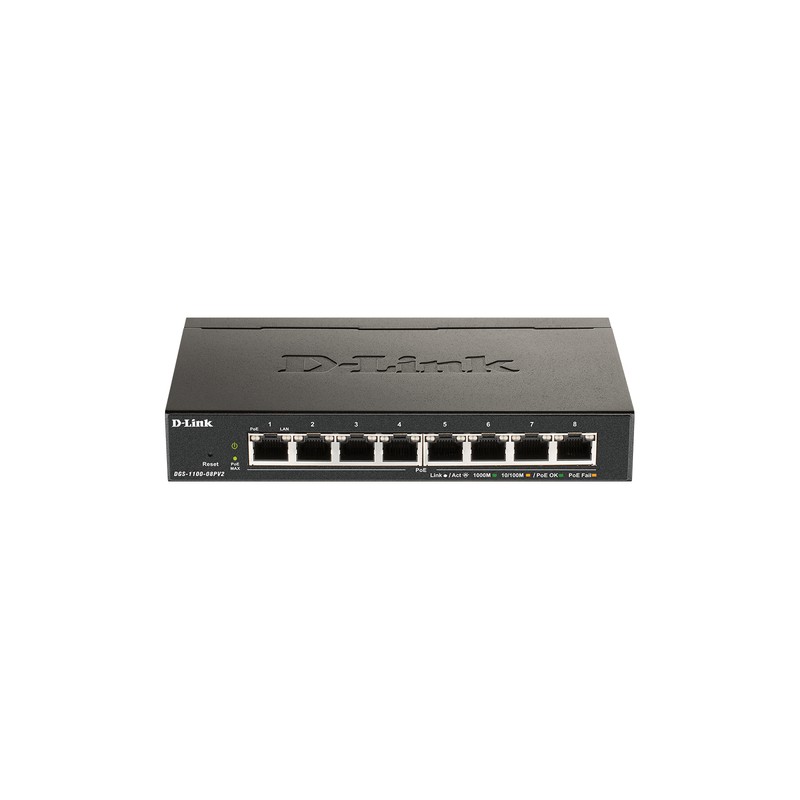 Switch D-Link 8xRJ45 GbE PoE+ Negro (DGS-1100-08PV2) Switch D-Link 8xRJ45 GbE PoE+ Negro (DGS-1100-08PV2)