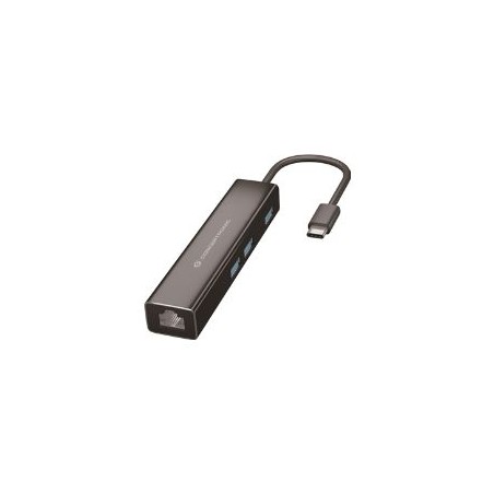 Adaptador CONCEPTRONIC USB-C a RJ45/3xUSB-A (DONN07B)