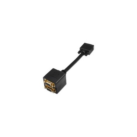 Cable AISENS VGA/M a 2xVGA/H 0.2m Negro (A113-0080)