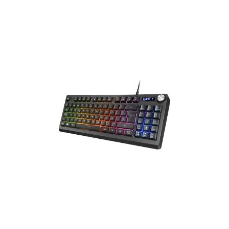 Teclado Mars Gaming LED RGB USB Negro (MKREVOES)