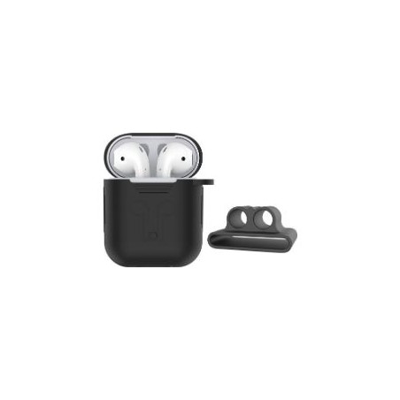 Funda Devia Airpods V1/V2 Silicona Negra (DSTNAWB)