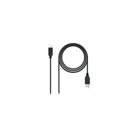 Nanocable USB-A/M a USB-C/M 0.5m Negro (10.01.4000)