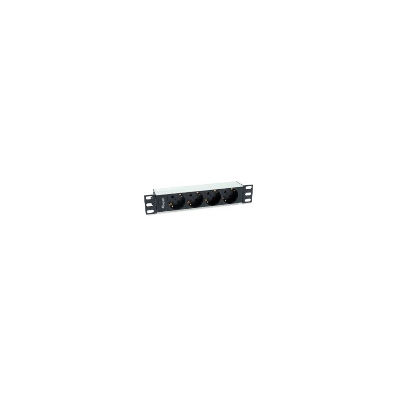 Regleta EQUIP 4xSchuko 1.5m Rack 1U Negra (EQ333311)