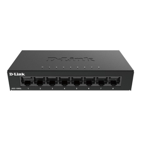 Switch D-Link 8xRJ45 GbE Negro (DGS-108GL)
