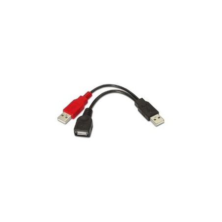 Cable AISENS USB-A/M a 2xUSB-A/H/M 15cm (A101-0030)