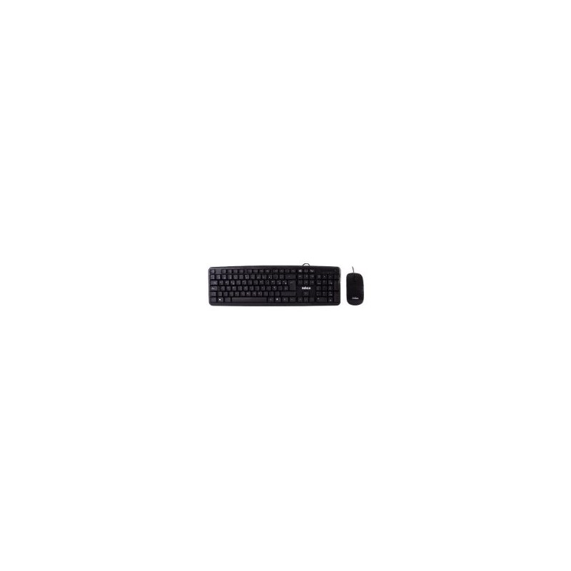 T+Ratón NILOX Flat USB 1000dpi Negro (NXKME000004)