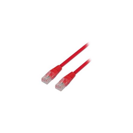 Latiguillo AISENS RJ45 Cat.5e UTP 0.5m Rojo (A133-0187)