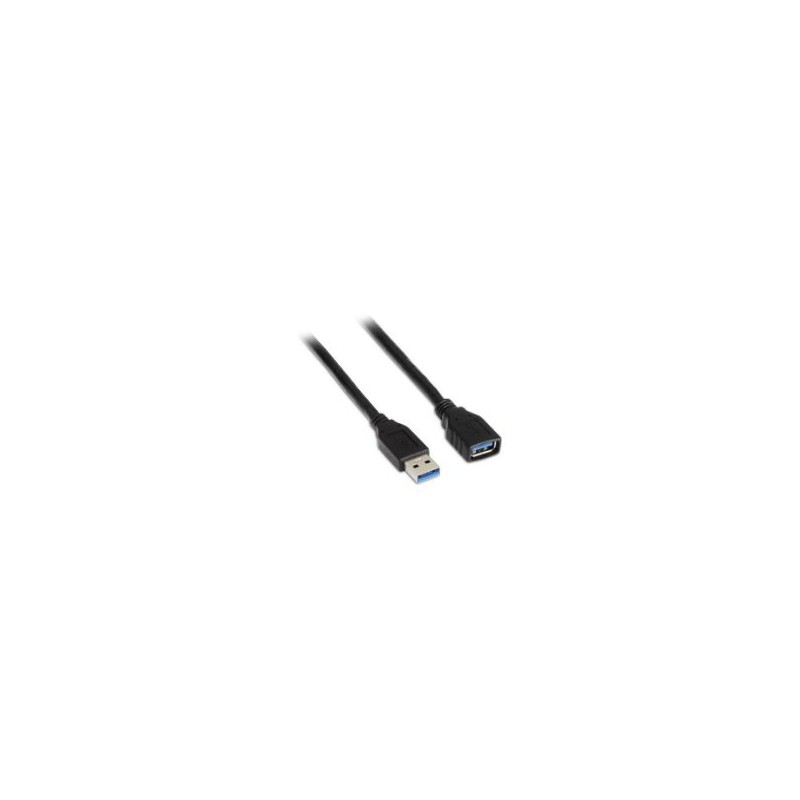 Cable AISENS USB-A/M a USB-A/H 1m Negro (A105-0041)