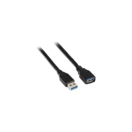 Cable AISENS USB-A/M a USB-A/H 1m Negro (A105-0041)