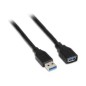 Cable AISENS USB-A/M a USB-A/H 1m Negro (A105-0041)