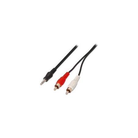 Cable AISENS Jack 3.5/M-2XRCA/M 3m Negro (A128-0148)