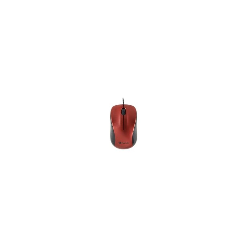 Ratón NGS Óptico USB-A 1200dpi Rojo (CREWRED)