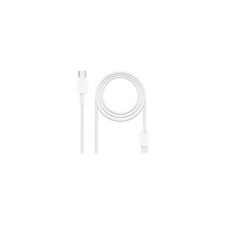 Nanocable Lightning/M a USB-C/M 1m Blanco (10.10.0601)