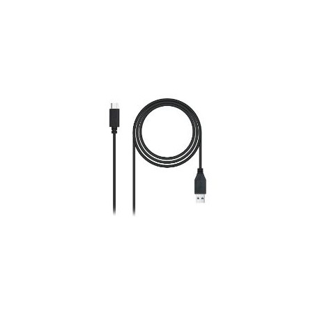 Nanocable USB-A/M a USB-C/M 1.5m Negro(10.01.4001-L150)