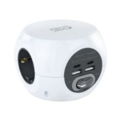 Regleta Nanocable 3 Tomas 4xUSB Interruptor(10.37.0001)