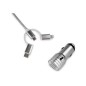 Cargador de Coche SUBBLIM 2xUSB-A Cable 3en1 (4CC001)