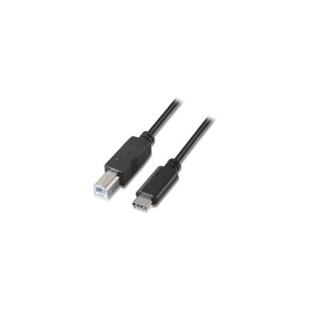 Cable AISENS USB-C/M a USB-B/M 1m Negro (A107-0053)