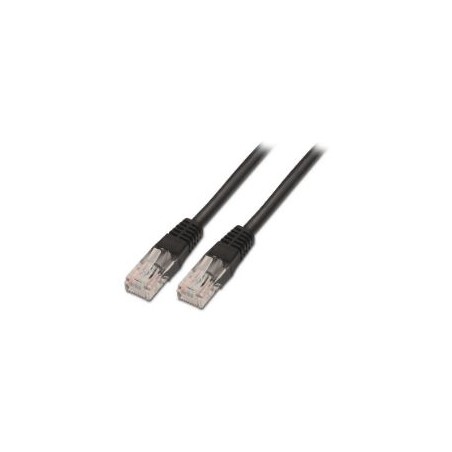 Cable AISENS RJ45 Cat.6 UTP 0.5m Negro (A135-0257)