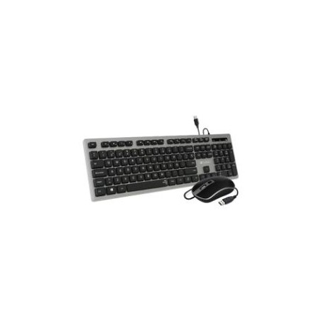 Teclado+Ratón SUBBLIM Ergo Flat USB Negro/Gris (CEKE50)