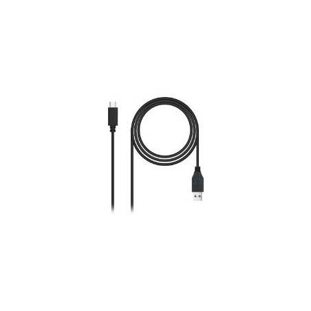 Nanocable USB-A/M a USB-C/M 2m Negro (10.01.4002)