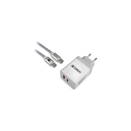 Cargador Pared SUBBLIM USB-A/C Cable USB-C (CHG-3WPD01)