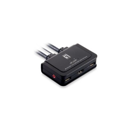 Conmutador LevelOne 2 CPUs HDMI 2xUSB 2.0 (KVM-0290)