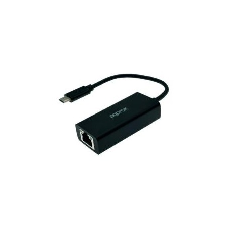 Adaptador Approx USB-C a RJ45 Negro (APPC43)